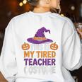 This Is My Tired Teacher Costume Halloween Premium Tri-Blend Women's Sweatshirt Back Print White This Is My Tired Teacher Costume Halloween Premium Tri-Blend Women's Sweatshirt Back Print White