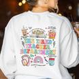 The Tired Teachers Department Retro Groovy Back To School Women's Sweatshirt Back Print White The Tired Teachers Department Retro Groovy Back To School Women's Sweatshirt Back Print White