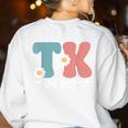 TK Vibes Back To School Teachers Students TK Team Women's Sweatshirt Back Print White
