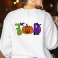 TOD Itinerant Teacher Of The Deaf Halloween ASL Interpreters Women's Sweatshirt Back Print White TOD Itinerant Teacher Of The Deaf Halloween ASL Interpreters Women's Sweatshirt Back Print White