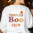Toddler Boo Crew Halloween Daycare Teacher Kids Women's Sweatshirt Back Print White