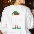 The Toddler Teacher Elf Christmas Matching Family Women's Sweatshirt Back Print White The Toddler Teacher Elf Christmas Matching Family Women's Sweatshirt Back Print White