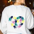 Together Against Bullying Unity Day Teachers Kids Toddler Women's Sweatshirt Back Print White