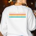 History Teacher Limited Edition Retro History Education Women's Sweatshirt Back Print White