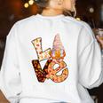 History Teacher Love Autumn Fall Gnome For Teachers For Men Women Women's Sweatshirt Back Print White History Teacher Love Autumn Fall Gnome For Teachers For Men Women Women's Sweatshirt Back Print White