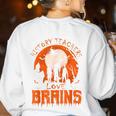 History Teachers Love Brains Halloween Teacher For Men Women Women's Sweatshirt Back Print White History Teachers Love Brains Halloween Teacher For Men Women Women's Sweatshirt Back Print White