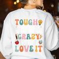 Tough Enough To Be a Paraprofessional Groovy Sped Teacher Women's Sweatshirt Back Print White Tough Enough To Be a Paraprofessional Groovy Sped Teacher Women's Sweatshirt Back Print White
