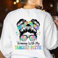 Twin Day Friends Teacher Twinning With My Bestie Women's Sweatshirt Back Print White Twin Day Friends Teacher Twinning With My Bestie Women's Sweatshirt Back Print White