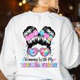 Twinning With My Teacher Bestie Twin Day Friends Teacher Women's Sweatshirt Back Print White