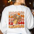 Unity Day Orange Kindness Teacher Bow Anti Bullying Be Kind Women's Sweatshirt Back Print White Unity Day Orange Kindness Teacher Bow Anti Bullying Be Kind Women's Sweatshirt Back Print White