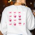 Valentines Day Order Of Operations Valentines Math Teacher Women's Sweatshirt Back Print White