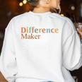 Vintage Difference Maker Definition Teachers Mom Boss Women Women's Sweatshirt Back Print White Vintage Difference Maker Definition Teachers Mom Boss Women Women's Sweatshirt Back Print White