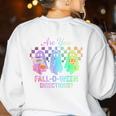 Vintage Are You Fall O Ween Directions Teacher Halloween Women's Sweatshirt Back Print White