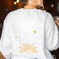 Vintage Human Sunshine Definition Teachers Mom Boss Women Women's Sweatshirt Back Print White