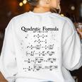 Vintage Nerdy Quadratic Formula Proof Algebra Math Teacher Women's Sweatshirt Back Print White Vintage Nerdy Quadratic Formula Proof Algebra Math Teacher Women's Sweatshirt Back Print White