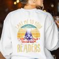 Vintage Take Me To Your Readers English Teacher Alien Space Men Women Women's Sweatshirt Back Print White Vintage Take Me To Your Readers English Teacher Alien Space Men Women Women's Sweatshirt Back Print White