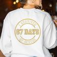Vintage I Survived 67 Days Of School Teachers Students Women's Sweatshirt Back Print White Vintage I Survived 67 Days Of School Teachers Students Women's Sweatshirt Back Print White