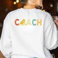 Vintage Swim Coach Swimming Coach Swim Teacher Swimmer Retro Women's Sweatshirt Back Print White Vintage Swim Coach Swimming Coach Swim Teacher Swimmer Retro Women's Sweatshirt Back Print White