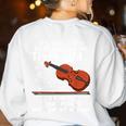 Violin Player Costume For Men Women Violin Teacher Violinist Women's Sweatshirt Back Print White