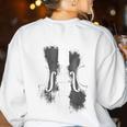 Violin Player Instrument Music Teacher Musical Violinist Women's Sweatshirt Back Print White Violin Player Instrument Music Teacher Musical Violinist Women's Sweatshirt Back Print White