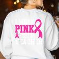 I Wear Pink For My Teacher Breast Cancer Awareness Women's Sweatshirt Back Print White I Wear Pink For My Teacher Breast Cancer Awareness Women's Sweatshirt Back Print White