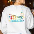Wedding Planning Not Lesson Engaged Teacher Engagement Women's Sweatshirt Back Print White