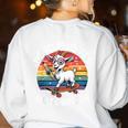 Weird Teachers Build Character Teacher Women's Sweatshirt Back Print White Weird Teachers Build Character Teacher Women's Sweatshirt Back Print White
