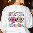 Welcome Back To School 2024 Teachers Students First Day Women's Sweatshirt Back Print White Welcome Back To School 2024 Teachers Students First Day Women's Sweatshirt Back Print White