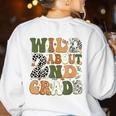 Wild About 2nd Grade Teacher Student First Day Of School Women's Sweatshirt Back Print White Wild About 2nd Grade Teacher Student First Day Of School Women's Sweatshirt Back Print White