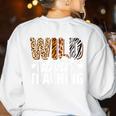 Wild About Teaching Teacher Teaching Back To School Women's Sweatshirt Back Print White Wild About Teaching Teacher Teaching Back To School Women's Sweatshirt Back Print White