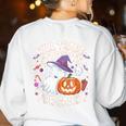 Will Trade Students For Candy Halloween Teacher Women's Sweatshirt Back Print White