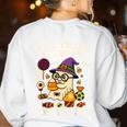Will Trade Students For Candy Teacher Ghost Halloween Women's Sweatshirt Back Print White Will Trade Students For Candy Teacher Ghost Halloween Women's Sweatshirt Back Print White