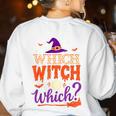 Which Witch Is Which Halloween For Women Men English Teacher Women's Sweatshirt Back Print White Which Witch Is Which Halloween For Women Men English Teacher Women's Sweatshirt Back Print White