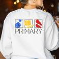 Women Art Teacher Back To School Artist Primary Color Theory Women's Sweatshirt Back Print White