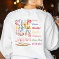 Women Bible Verse Christian Teacher God Says Back To School Women's Sweatshirt Back Print White Women Bible Verse Christian Teacher God Says Back To School Women's Sweatshirt Back Print White
