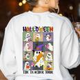 Women Halloween The Teacher Tour Ghosts Pencil Pumpkins Women's Sweatshirt Back Print White Women Halloween The Teacher Tour Ghosts Pencil Pumpkins Women's Sweatshirt Back Print White