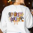 Women Spooky Science Teacher Halloween Science Stem Teacher Women's Sweatshirt Back Print White
