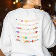 In A World Where You Can Be Anything Be Kind Girls Teachers Women's Sweatshirt Back Print White In A World Where You Can Be Anything Be Kind Girls Teachers Women's Sweatshirt Back Print White