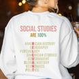 World History Classroom Social Studies History Teacher Women's Sweatshirt Back Print White