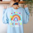 100th Day Of School Rainbow Happy 100 Days Smarter Teacher Women's Sweatshirt Back Print Light Blue 100th Day Of School Rainbow Happy 100 Days Smarter Teacher Women's Sweatshirt Back Print Light Blue