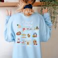 12 Day Of History Teacher Christmas Social Studies Student Women's Sweatshirt Back Print Light Blue