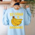 1st Grade Is Bananas Teacher Teaching Back To School Women's Sweatshirt Back Print Light Blue 1st Grade Is Bananas Teacher Teaching Back To School Women's Sweatshirt Back Print Light Blue