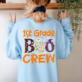 1st Grade Boo Crew First Grade Halloween Teacher Women's Sweatshirt Back Print Light Blue 1st Grade Boo Crew First Grade Halloween Teacher Women's Sweatshirt Back Print Light Blue