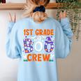 1st Grade Boo Crew First Grade Teacher Kids Happy Halloween Women's Sweatshirt Back Print Light Blue 1st Grade Boo Crew First Grade Teacher Kids Happy Halloween Women's Sweatshirt Back Print Light Blue