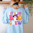 1st Grade Boo Crew Halloween First Grade Halloween Teacher Women's Sweatshirt Back Print Light Blue 1st Grade Boo Crew Halloween First Grade Halloween Teacher Women's Sweatshirt Back Print Light Blue