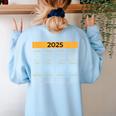 2025 Calendar For Planners Teachers Offices Months Women's Sweatshirt Back Print Light Blue 2025 Calendar For Planners Teachers Offices Months Women's Sweatshirt Back Print Light Blue