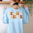 2nd Grade Teacher Squad Cute Women Groovy Fall Autumn Lovers Women's Sweatshirt Back Print Light Blue 2nd Grade Teacher Squad Cute Women Groovy Fall Autumn Lovers Women's Sweatshirt Back Print Light Blue