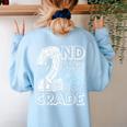 2nd Grade Typography Team 2nd Grade Teacher Back To School Women's Sweatshirt Back Print Light Blue 2nd Grade Typography Team 2nd Grade Teacher Back To School Women's Sweatshirt Back Print Light Blue