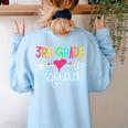3rd Grade Squad Third Teacher Student Team Back To School Women's Sweatshirt Back Print Light Blue 3rd Grade Squad Third Teacher Student Team Back To School Women's Sweatshirt Back Print Light Blue