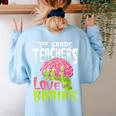 3rd Grade Teachers Love Brains Zombie Teacher Halloween Women's Sweatshirt Back Print Light Blue 3rd Grade Teachers Love Brains Zombie Teacher Halloween Women's Sweatshirt Back Print Light Blue